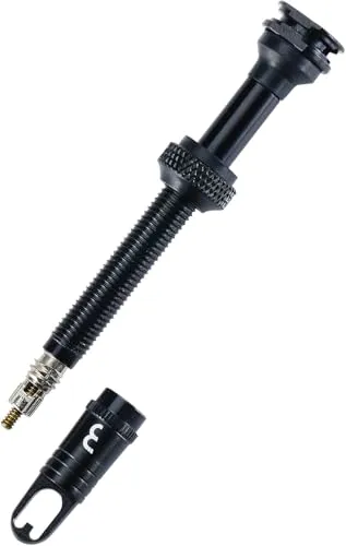 BBB Cycling Aluminium Tubeless Ventil 80mm - Ideal für Rennräder & Mountainbikes - Hochwertiges Ventilset für schlauchlose Anwendungen. Mit Austauschbarem Kern und einfachem (De-)Montagewerkzeug. Passend für alle schlauchlosen Felgen.