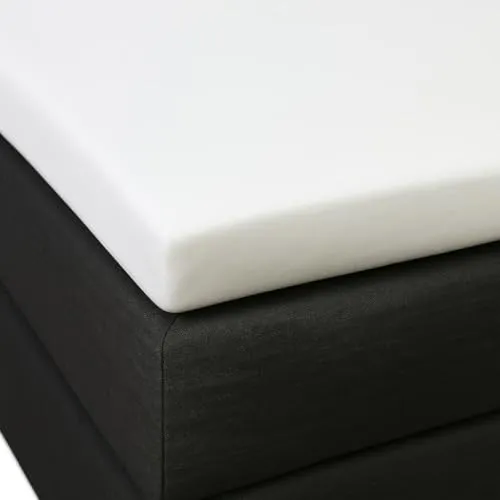 G BETTWARENSHOP – Molton Schonbezug für Matratzen-Topper – Spannbettlaken für Matratzen mit 4-10 cm Höhe – Matratzenschoner aus 100% Baumwolle – Matratzenauflage für Boxspringbett 180x220 cm