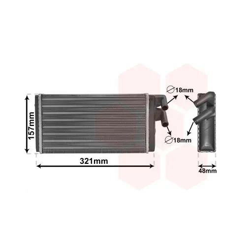 Van Wezel Wärmetauscher, Innenraumheizung 03006052