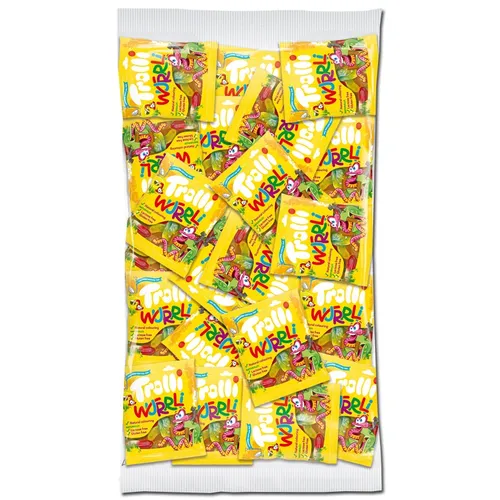 Trolli Wurrli, Fruchtgummi, Minibeutel, 100 Stück 9,96€/1kg