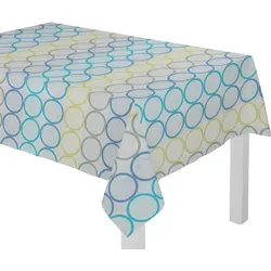 Wirth Tischdecke ZIRBELLO (1-tlg) blau|grün 120 cm x 120 cm