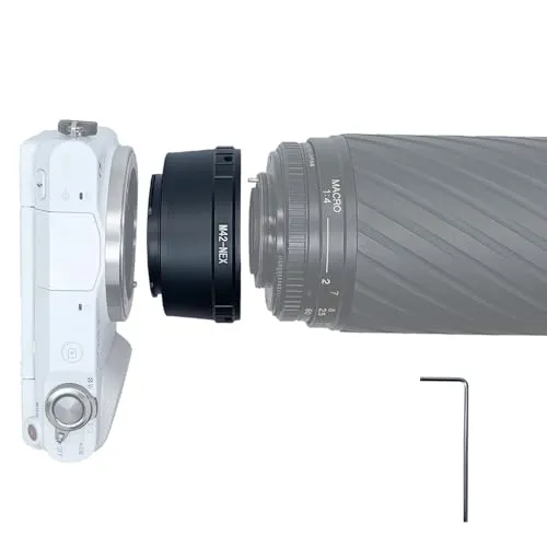 M42-NEX Objektivadapter Adapterring,M42 (42mm Objektiv) Objektiv Kompatibel für E-Mount Kamera,NEX-3,NEX-C3,NEX-F3,NEX-3N,NEX-5,NEX-5N,a3000,a3500,a5000,a6500,a7,a7R;M42-NEX Lens Adapter