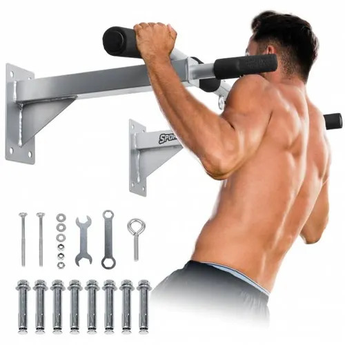 SPORTINATOR Klimmzugstange Wandmontage | 6 rutschfeste Griffe, bis 150 kg
