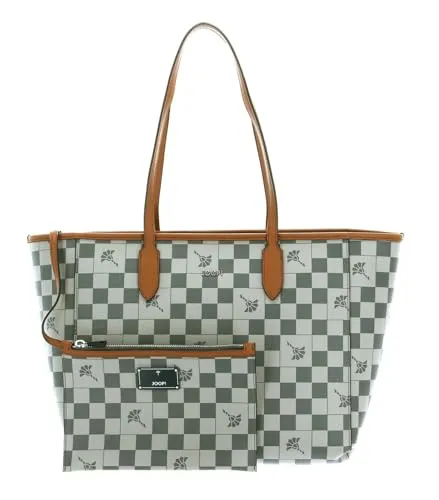 JOOP! Schultertasche Cortina Piazza (Set, 2-tlg) - Schultertaschen Set in Castlerock, aus hochwertigem Polyurethan, stilvolles kariertes Logo-Muster, ideal für jeden Anlass.