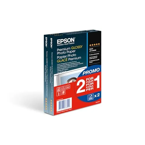 Epson Premium Glossy Photo Paper C13S042167 - 10 x 15 cm, hochwertiges Fotopapier für brillante Drucke und lebendige Farben