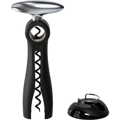 Peugeot Salma Korkenzieher mit Folienabschneider in Schwarz in silber von Peugeot