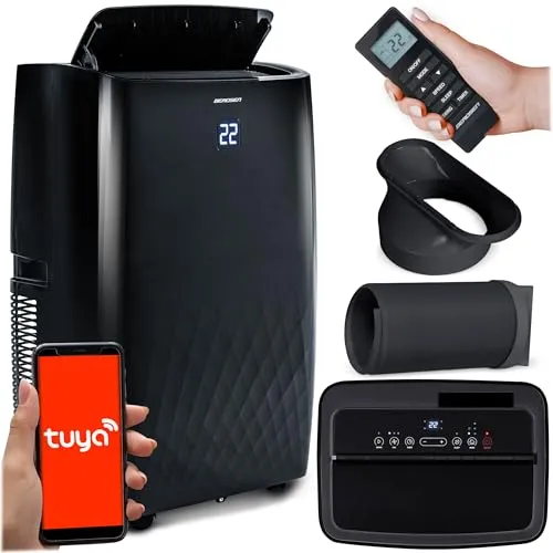 Berdsen Mobiles Klimagerät 5-in-1 14000 BTU - Kühlung, Heizung, Entfeuchtung, Ventilation, Schlafmodus - Tuya Smart App - Energieeffizient