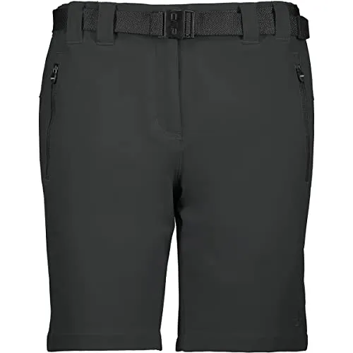 CMP Woman Bermuda antracite (U423) 40 - Damen Outdoor Shorts aus 4-Wege-Stretch, ideal für Wandern. Ergonomisch geschnitten, leicht und widerstandsfähig, mit praktischen Reißverschlusstaschen für wichtige Utensilien.