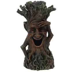 Relaxdays Aquarium Deko Baum mit Gesicht Braun,Dunkelgrün