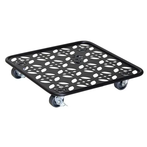 Wagner Pflanzenroller Black Edition 30 x 30 x 5,5 cm - Robuster Pflanzenroller für Innen- und Außenbereich, Tragkraft 60 kg und mit 4 wendigen Lenkrollen