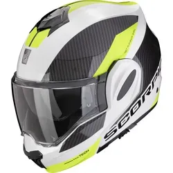 Scorpion Exo-Tech Evo Team Helm, schwarz-weiss-gelb, Größe XS 54 55 - Motorradhelm mit P/J Homologation und interner Sonnenblende für optimalen Komfort bei wechselnden Lichtverhältnissen. Hypoallergenes Innenfutter sorgt für ein angenehmes Tragegefühl.