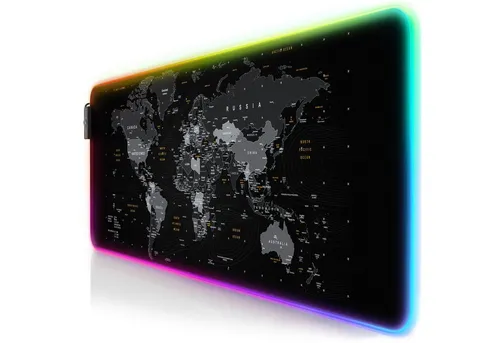 Titanwolf Gaming Mauspad RGB 800 x 300 mm - XL Mauspad mit LED-Beleuchtung, rutschfester Gummirückseite und abwaschbarem Material für Geschwindigkeit und Präzision beim Gaming.
