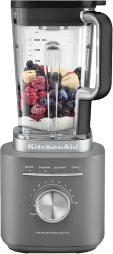 KitchenAid Standmixer Pure Power 5KSB2073EDG, 1200 Watt - Standmixer mit 2,1 Liter BPA-freiem Kunststoffbehälter und asymmetrischen Edelstahlklingen für perfekte Mixergebnisse. Ideal für Smoothies und Eiscrushing.