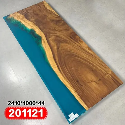 Esstisch River Table – Massivholz Flusstisch 241x100 cm - Moderner Esstisch aus echtem Holz mit einzigartigem Epoxidharz-Design, ideal für bis zu 8 Personen. Perfekt für stilvolle Esszimmer.