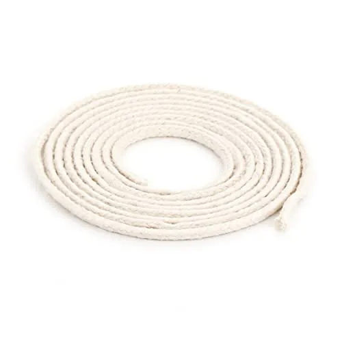 NKlaus 10 Meter Runddocht 100% Reine Baumwolle 6,0mm breit für Öllampe, Petroleumlampe