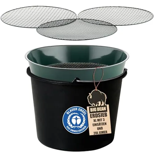 BigDean Gartensieb aus Metall mit 3 Maschenweiten