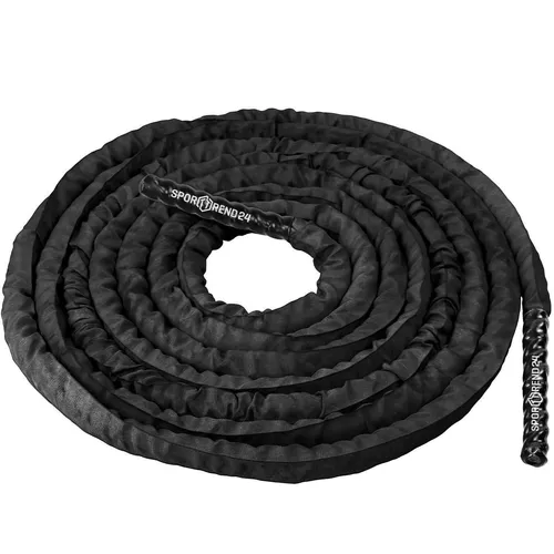 Sporttrend 24® Battle Rope 15m, 38mm stark – Fitnessseil für effektives Training - Ideal für den Heimgebrauch und gewerbliche Nutzung. Hergestellt aus strapazierfähigem Nylon, bietet es vielseitige Trainingsmöglichkeiten für den gesamten Körper und ist sowohl für Indoor- als auch Outdoor-Einsätze geeignet.