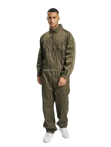 Brandit Flight Suit in Olive, Größe S - Robuster Arbeitsoverall aus pflegeleichtem Material, ideal für Arbeit, Freizeit und Einsatz mit zahlreichen praktischen Taschen und elastischen Gummizügen für optimalen Komfort.