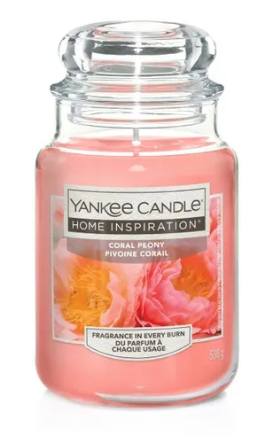 Yankee Candle Duftkerze Großes Glas Coral Peony 538 g rosa Duftkerze