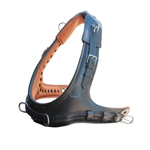 Brama West Französisches Kummet „Exclusiv“ für Einspänner | Marathon-Kumt | Schwarz/Braun, Gr. Cob