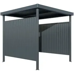 Floraworld Multifunktionsunterstand Smoke – Offen 204 x 214 x 214 cm