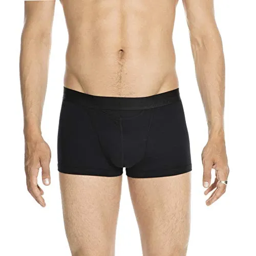 HOM Herren Ho1 Boxershorts, Schwarz, S EU - Retroshorts für Herren, ikonische Boxershorts mit bequemem horizontalen Eingriff und aus weicher Modal-Baumwolle für höchsten Tragekomfort.