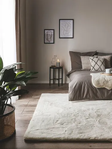 benuta Fellteppich Dave, rechteckig, Ethno-Style in weiß von benuta