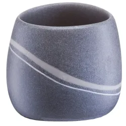 Zeller Present Handels GmbH Zeller Steinoptik Zahnputzbecher, Eleganter Zahntubenbecher ist der Blickfang in jedem Badezimmer, Maße: 9,2 x 9,5 x 8 cm, grau 18302