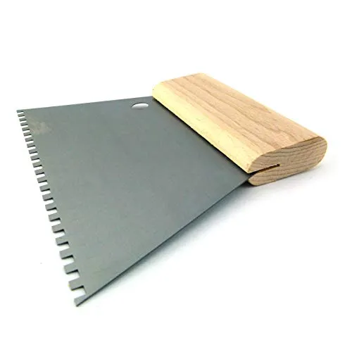 Kleberspachtel Zahnspachtel nach TBK 180/250 mm, gezahnt, ungezahnt Holzrücken (180 mm, C1 (4x4))