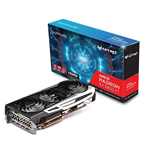 Sapphire Nitro + AMD Radeon RX6800XT Grafikkarte - Grafikkarten mit 16 GB GDDR6, optimiert für ultimatives Gaming und hohe Leistung in 4K-Auflösung.