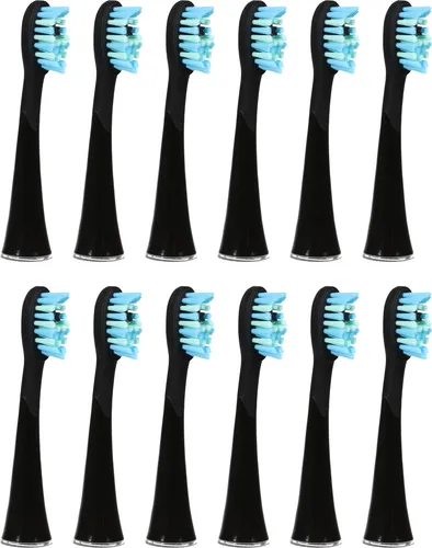 AILORIA SHINE BRIGHT Extra Clean Aufsteckbürsten 12er Set - Aufsteckbürsten für sanfte und gründliche Zahnreinigung, ideal für empfindliche Zähne. Das wellenförmige Profil sorgt für ein strahlend weißes Lächeln durch effektive Entfernung von Verfärbungen.