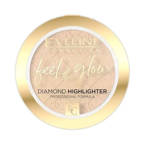 Eveline Cosmetics Feel The Glow Vegan Highlighter Nr. 03 | Langanhaltendes, Illuminierendes Puder mit samtiger Formel in drei Nuancen (Champagner, Gold, Roségold)