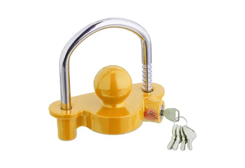 relaxdays Anhängerschloss mit 5 Schlüssel (1-tlg), gelb