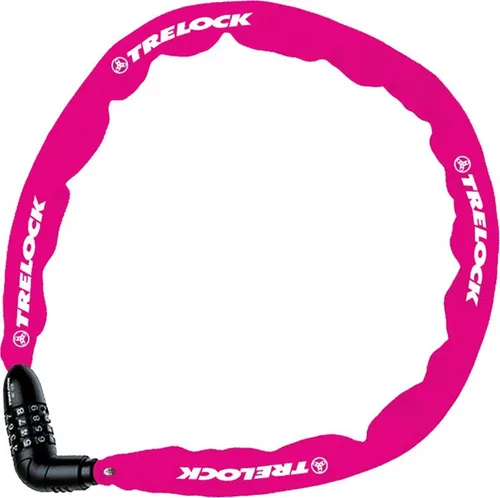 Trelock 8004389 Kettenschloss Kombi 60cm, Ø 4mm BC 115/60/4, ohne Halter, pink