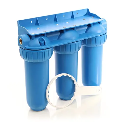 Naturewater NW-BR10B5 Wasserfilter - Industrielle Filtration mit 3 Stufen, entfernt effektiv Verunreinigungen und erhält Mineralien für gesundes Trinkwasser.