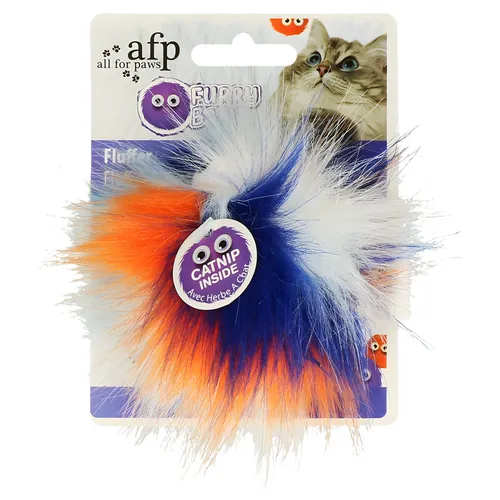 Produktbild AFP Katzenspielzeug Furry Fluffer Orange mit Catnip Ø5cm für Katzen Spaß