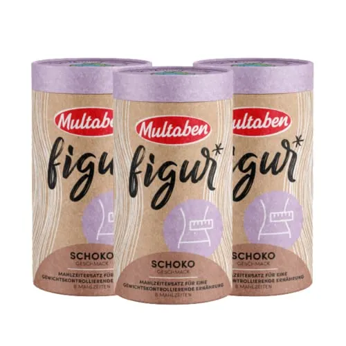 Multaben Diät Shake – proteinreicher Abnehm Shake für eine Eiweiß Diät – Schoko-Geschmack mit Vitaminen und Mineralstoffen – sättigender Diät Drink als hochwertiger Nahrungsersatz - 3 x 440g