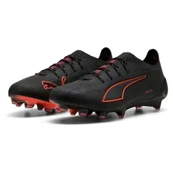 PUMA Ultra 6 Ultimate FG Fußballschuh Weiß schwarzrot, 45 Unisex - Hochwertiger Fußballschuh von PUMA mit textiler Fütterung und strapazierfähiger Laufsohle. Ideal für optimale Ballkontrolle und hohen Tragekomfort auf dem Platz.