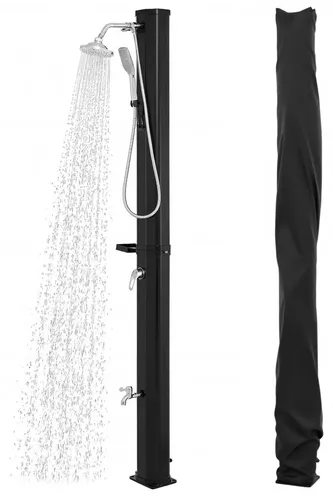 35-Liter-Solar-Pooldusche mit Hand- und Fußdusche – Schwarz