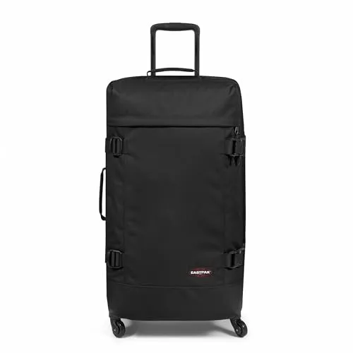 EASTPAK TRANS4 L Koffer - 80L, 75 x 41 x 28 cm, Schwarz - Robuster Koffer mit 360°-Rollsystem und zweistöckigem Fach für optimale Organisation, ideal für Reisen und Abenteuer.