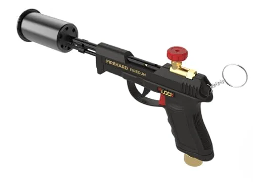 Firehard Firegun Grillgun Profi Handbrenner – Gas Kohlestarter & Steakbrenner für Grill & BBQ, Küchenbrenner für Sous-Vide, Creme Brûlée & Flambieren, starkes Männergeschenk für Grillfans