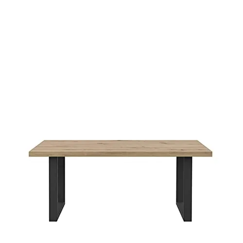 FORTE Coffee Tables Couchtisch aus Artisan Eiche, 110x45x60 cm - Kaffeetisch für 4 Personen, pflegeleichte Oberfläche und einfache Montage, ideal für gemütliche Wohnzimmer