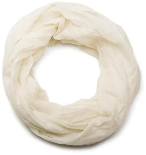 styleBREAKER leichter unifarbener Loop Schlauchschal | Sommerschal aus fließendem Material | Seidiges Halstuch für Damen & Herren | Weich, Luftig & Modisch | 77 x 46 cm, Farbe:Creme
