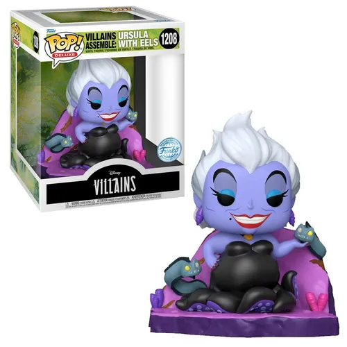 Funko Pop! Deluxe: Disney - Villains Assemble: Ursula mit Eels (Special Edition) - Chibi Figuren: Stylisierte 15 cm große Vinyl-Figur von Ursula, perfekt zum Ausstellen und ein tolles Geschenk für Disney-Fans!