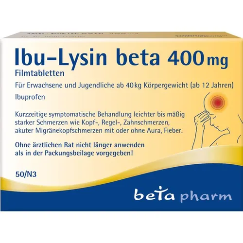 IBU-LYSIN beta 400 mg Filmtabletten 50 St.