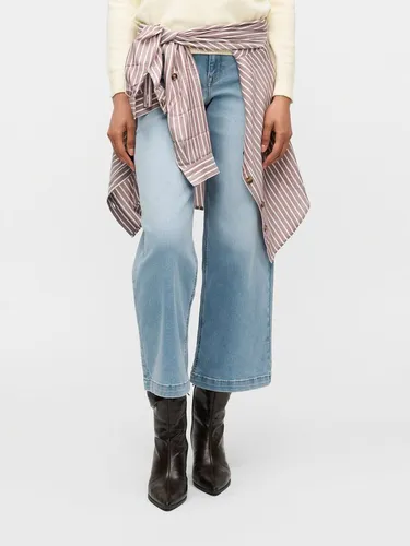 ONLY High-waist-Jeans ONLMADISON BLUSH HW CP WD DNM CRO371NOOS - Modische High-waist-Jeans im weit geschnittenen Design, ideal für einen lässigen Look. Aus elastischem Denim gefertigt, bieten sie hohen Tragekomfort und sind pflegeleicht. Perfekt für jeden Anlass!