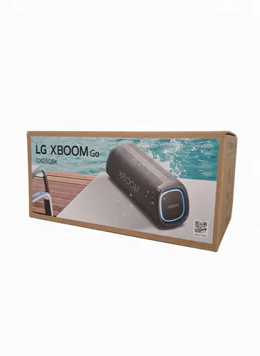 LG XBOOM Go DXG5 - Tragbarer Bluetooth-Lautsprecher (20W) mit Beleuchtung, IP67-Spritzwasserschutz und 18 Stunden Akkulaufzeit, perfekt für Partys