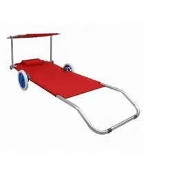 VCM Sonnenliege klappbar mit Rollen von VCM