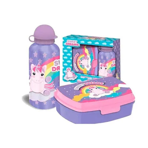 EINHORN LUNCH SET BROTDOSE & TRINKFLASCHE 400 ML NEU OVP