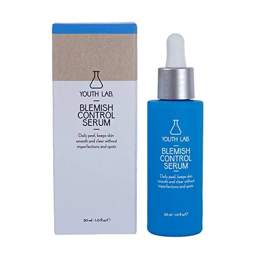 YOUTH LAB. - Blemish Control Serum | Ölfreies, Leichtes Hautpeeling | Ideal für Kombinierte/Ölige Haut | Mit Glycolsäure (AHA) und Salicylsäure (BHA) | Dermatologisch Getestet, 1 ml (1er Pack)